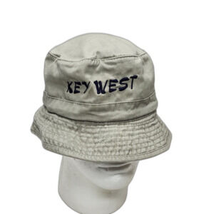 Key West Florida Bucket Hat Beige Khaki Cotton J Hats Souvenir Adult OSFA